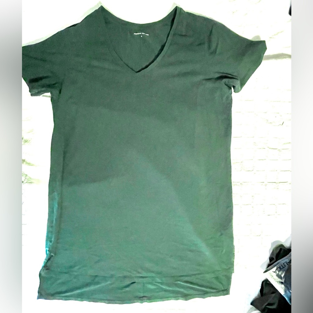 Women’s medium Universal Standard T-shirt dress. Dark Green.